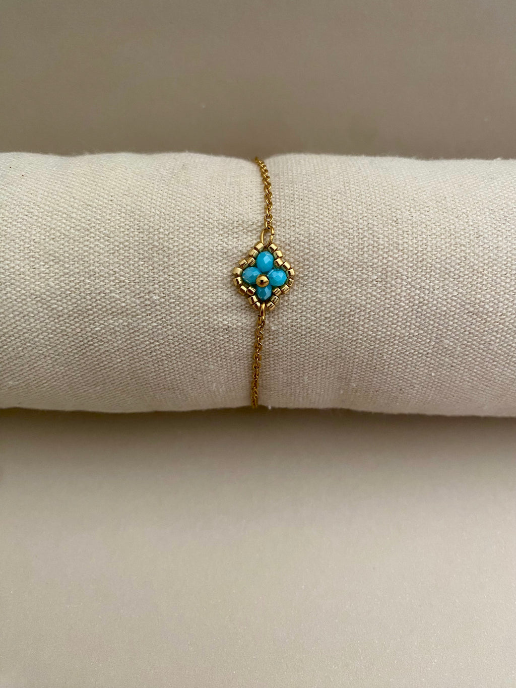 Bracelet fleur turquoise